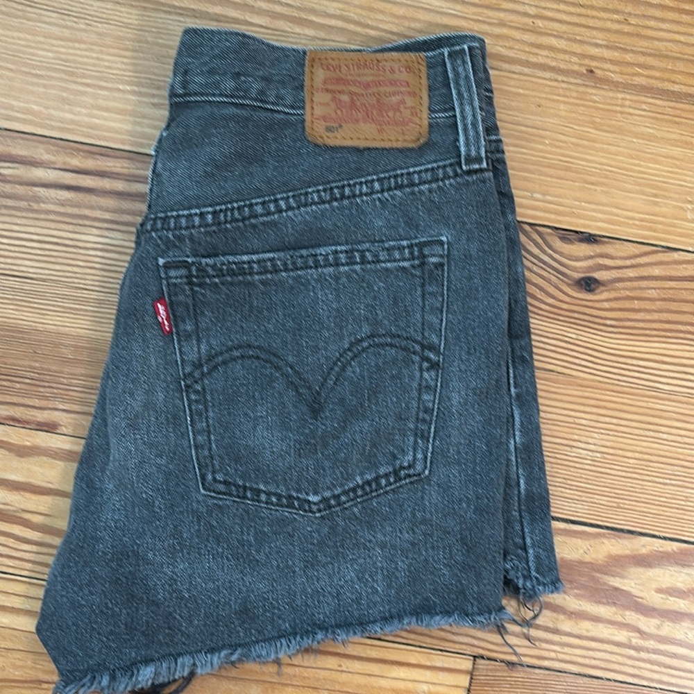 Levi's 501 grey buttonfly Jean Shorts 28